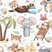 Animals on the beach exclusive pattern - MessyLines