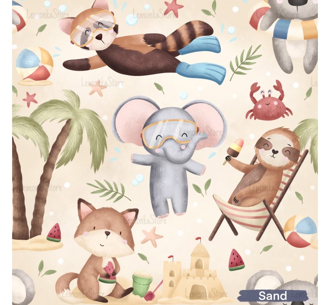 Animals on the beach - Sand