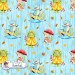 Autumn Dinos seamless pattern design - Rainfall