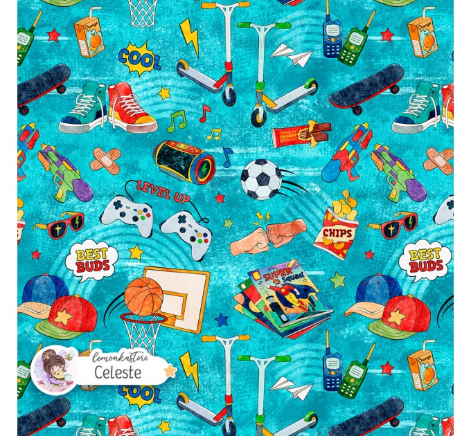 Best Buds exclusive seamless pattern - Celeste