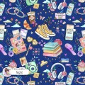 Besties exclusive seamless pattern - Night