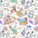 Besties exclusive seamless pattern - White