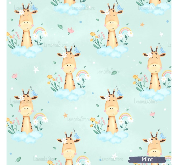 Bonnie giraffe - Mint