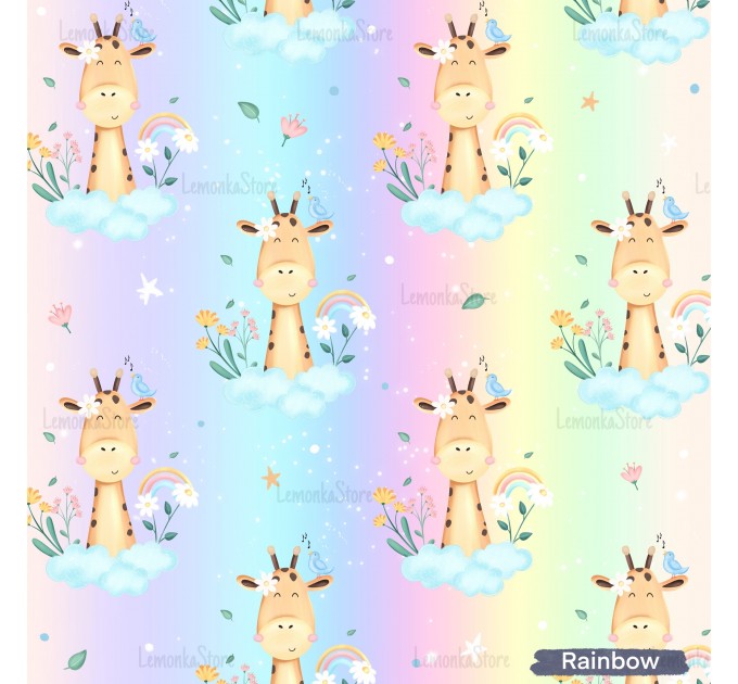 Bonnie giraffe - Rainbow