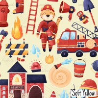 Brave firefighter - Soft-yellow