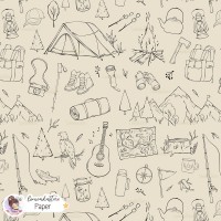 Camping Lineart - Paper