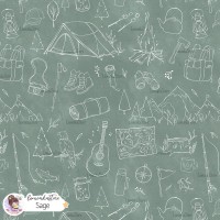 Camping Lineart - Sage