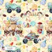 Candy Land  - Middle Ages exclusive seamless pattern - Cupcake