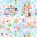Candy Land exclusive seamless pattern - Blue
