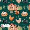 Chickens exclusive seamless pattern - Forest