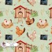 Chickens exclusive seamless pattern - Leafy