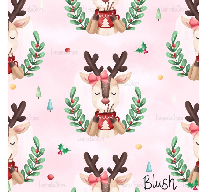 Christmas Deer - Blush