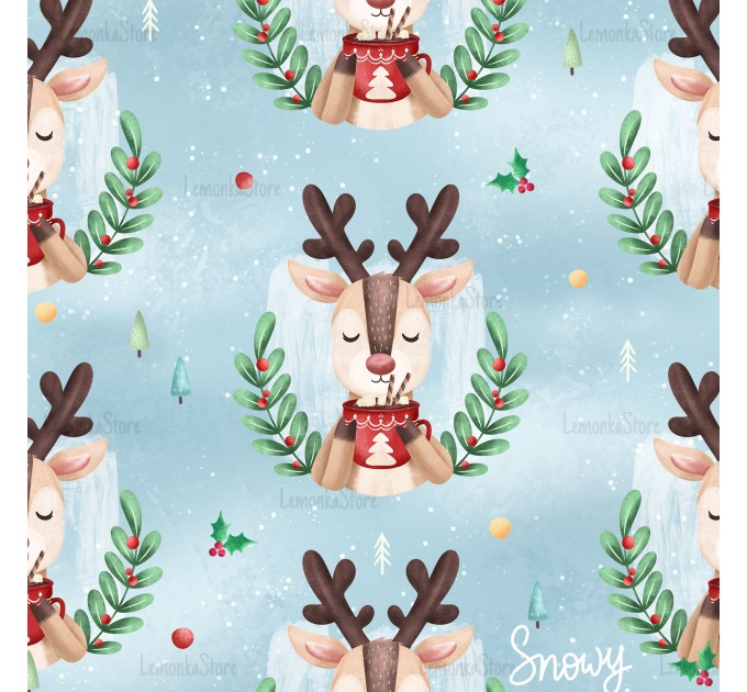 Christmas Deer - Snowy