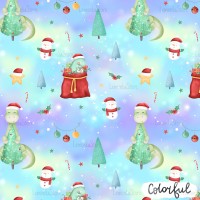 Christmas Dino - Colorful
