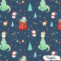 Christmas Dino - Night