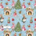 Christmas Rabbit Family seamless pattern design - Grey