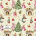 Christmas Rabbit Family seamless pattern design - Neutral