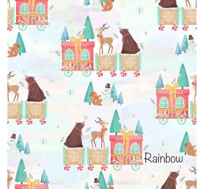 Christmas train - Rainbow
