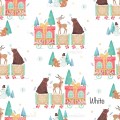 Christmas train - White