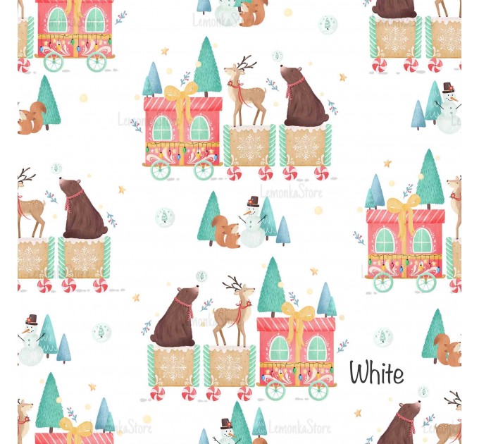 Christmas train - White