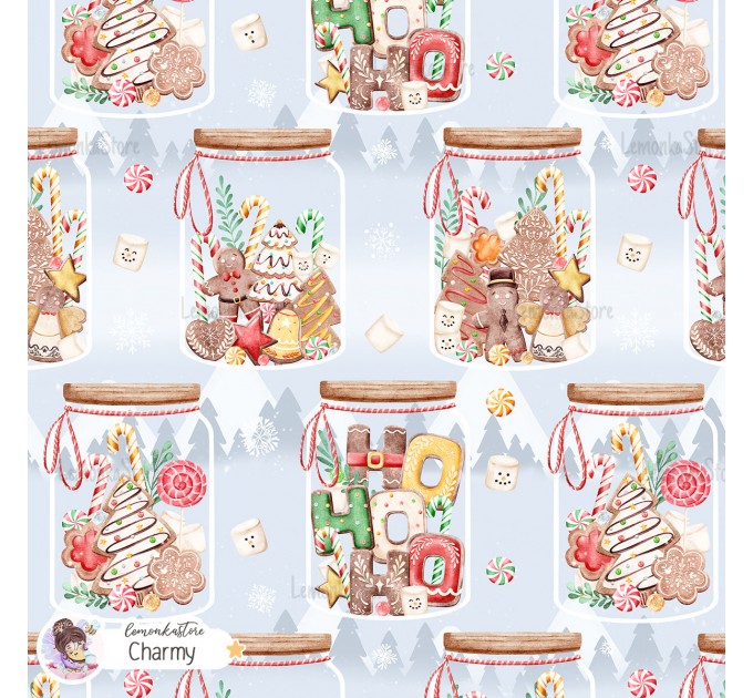Christmas Jars exclusive seamless pattern - Charmy