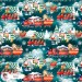 Christmas Vehicles exclusive seamless pattern - Deep