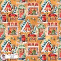 Christmas Street exclusive seamless pattern - Gold