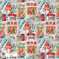 Christmas Street exclusive seamless pattern - Grey