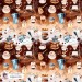Coffee Lover exclusive seamless pattern - Cappuccino