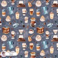 Coffee Lover exclusive seamless pattern - Steel