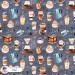 Coffee Lover exclusive seamless pattern - Steel