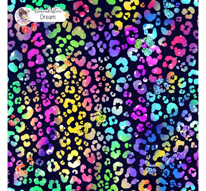 Colorful Cheetah (3 in 1) exclusive seamless pattern - Dream