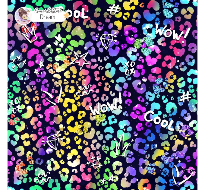 Colorful Cheetah (3 in 1) exclusive seamless pattern - Dream