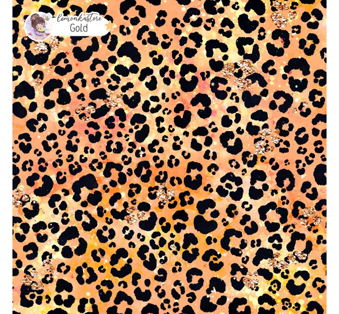 Colorful Cheetah (3 in 1) exclusive seamless pattern - Gold