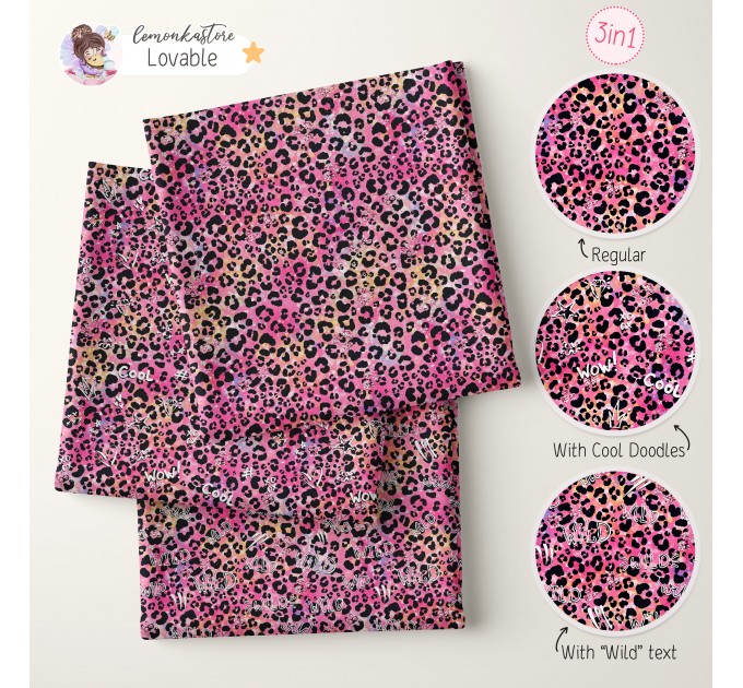Colorful Cheetah (3 in 1) exclusive seamless pattern - Lovable