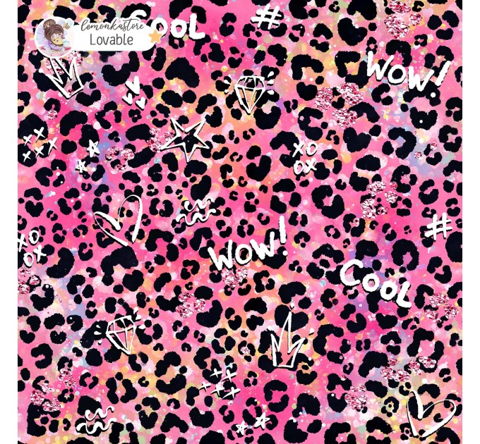 Colorful Cheetah (3 in 1) exclusive seamless pattern - Lovable