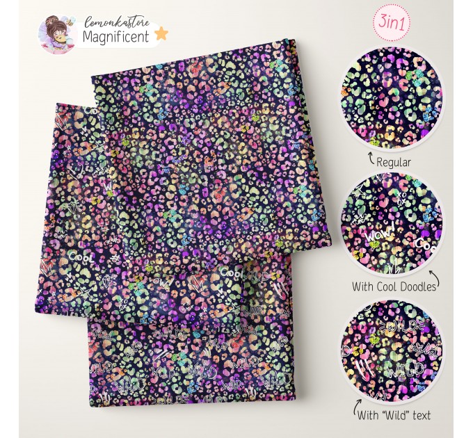 Colorful Cheetah (3 in 1) exclusive seamless pattern - MAGNIFICENT