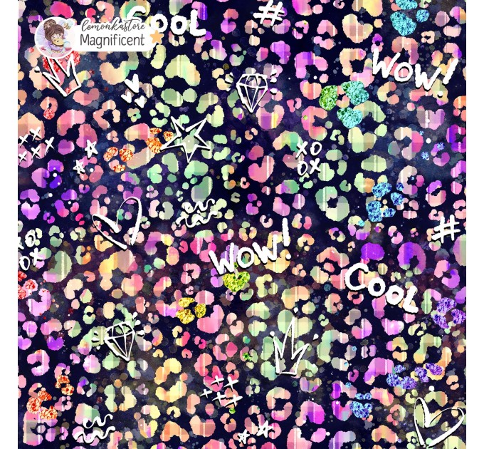 Colorful Cheetah (3 in 1) exclusive seamless pattern - MAGNIFICENT