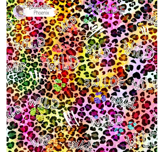 Colorful Cheetah (3 in 1) exclusive seamless pattern - Phoenix