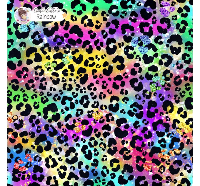 Colorful Cheetah (3 in 1) exclusive seamless pattern - Rainbow