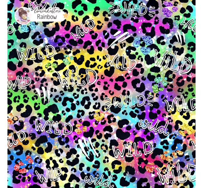 Colorful Cheetah (3 in 1) exclusive seamless pattern - Rainbow