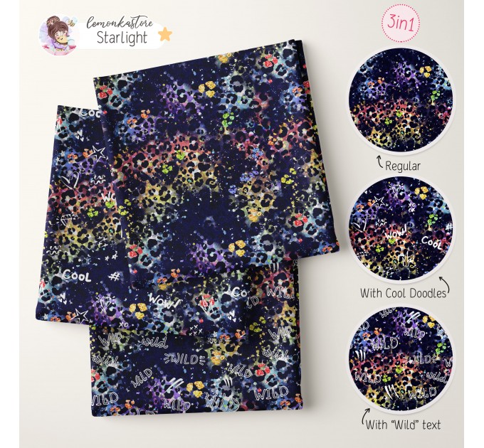 Colorful Cheetah (3 in 1) exclusive seamless pattern - Starlight
