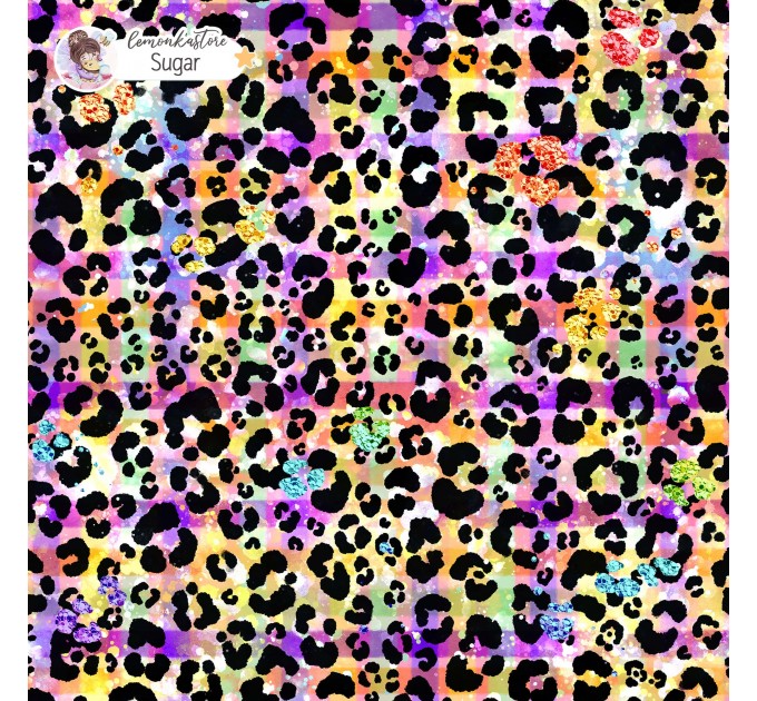 Colorful Cheetah (3 in 1) exclusive seamless pattern - Sugar