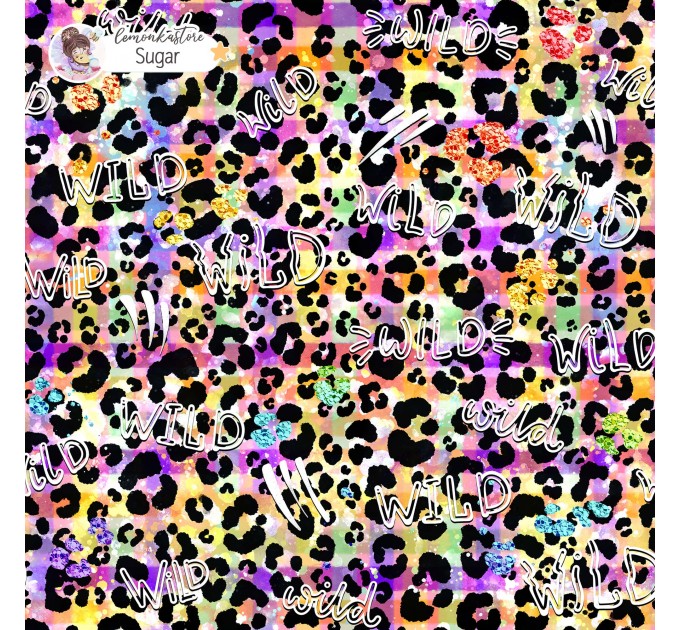 Colorful Cheetah (3 in 1) exclusive seamless pattern - Sugar