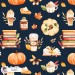 Cozy Autumn exclusive seamless pattern - Denim