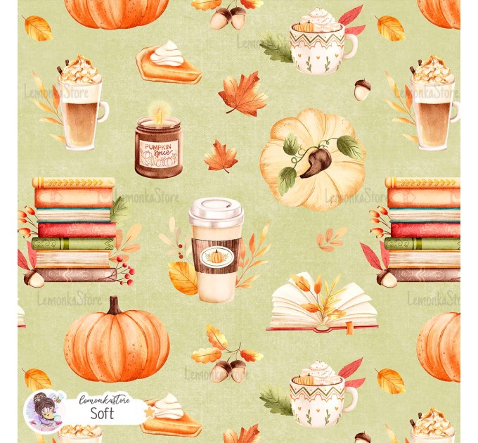 Cozy Autumn exclusive seamless pattern - Soft
