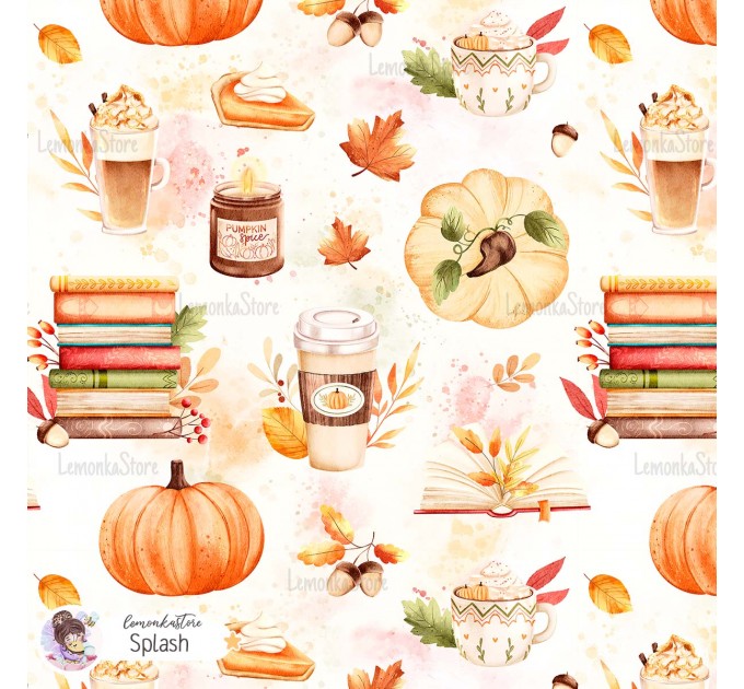 Cozy Autumn exclusive seamless pattern - Splash