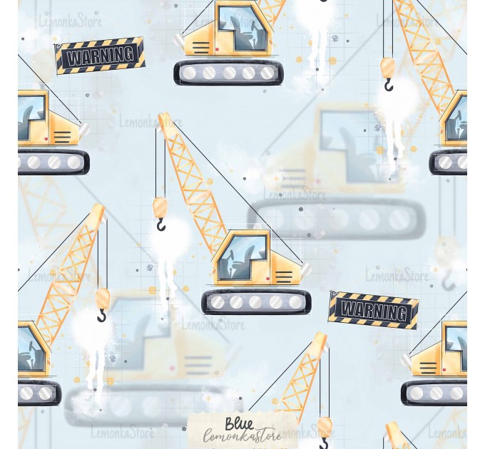 Crane Construction - Blue