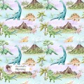 Dinosaurs Girly exclusive seamless pattern - Morning