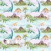 Dinosaurs Girly exclusive seamless pattern - Morning